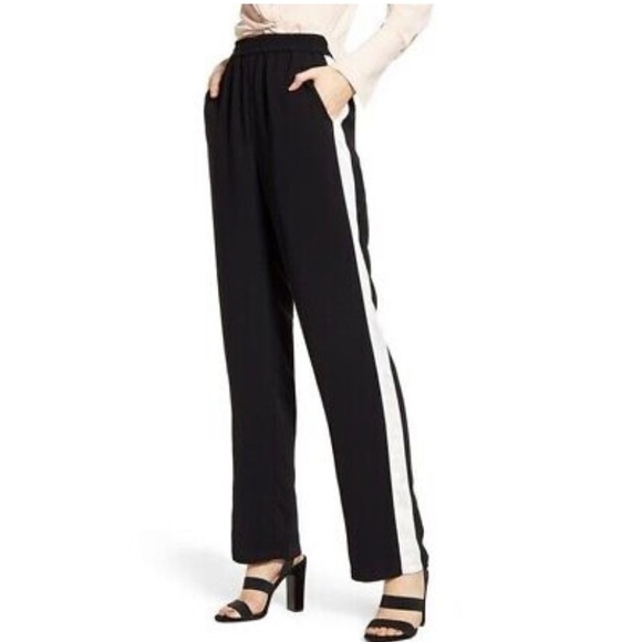 Chelsea28 | Size 6 | Black Track Pants | White Stripe - Picture 4 of 5